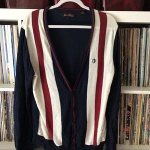 Ben Sherman red white and blue cardigan
